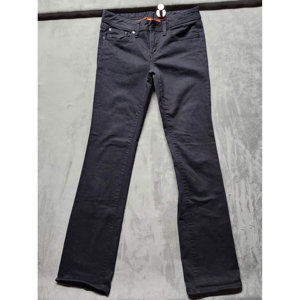 Tory Burch Classic Tory Jean Black Denim Slim Straight Leg Pants Womens Size 27‎